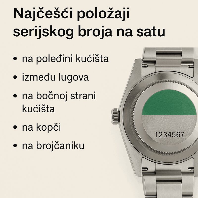serijski broj na satu