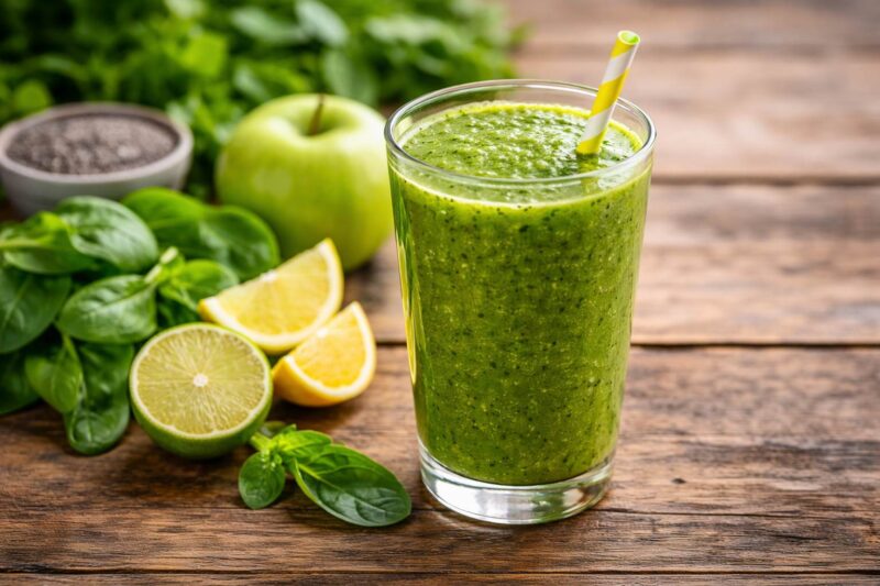 Zdrav napitak na stolu